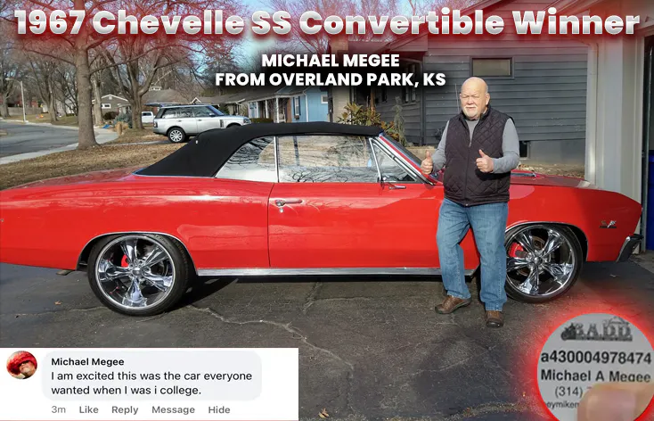 1967 Chevelle SS Convertible
Michael Megee - Ticket # a430004978474