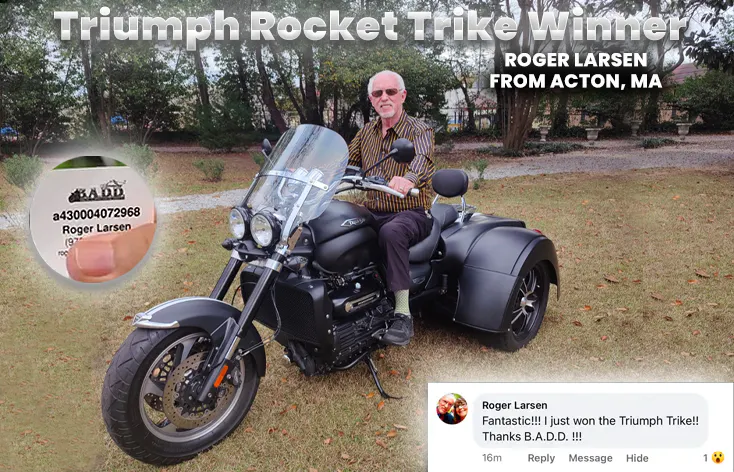 Triumph Rocket Roadster 3 Trike
Roger Larsen - Ticket # a430004072968