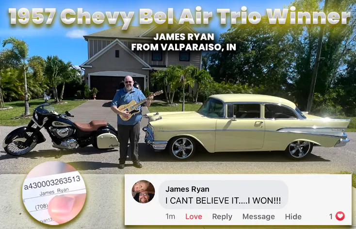 1957 Chevy Bel Air Trio
James Ryan - Ticket # a430003263513