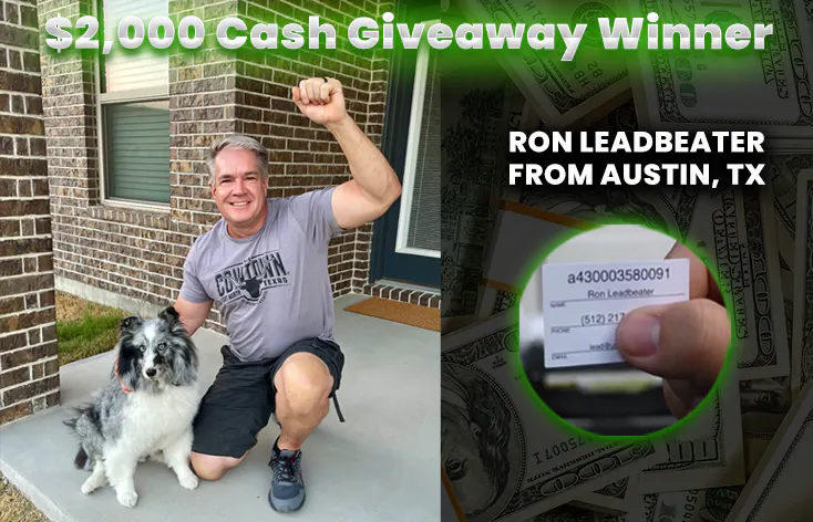 $2,000 Cash Giveaway
Ron Leadbeater - Ticket  # a430003580091