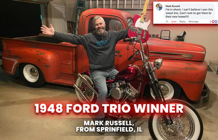 1948 FORD F100 Custom Panhead & Fender Winner
Mark Russell - Ticket # a430001154299