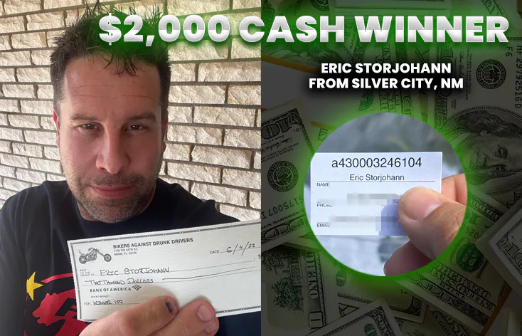 $2,000 Cash Giveaway
Eric Storjohann - Ticket # a40003246104